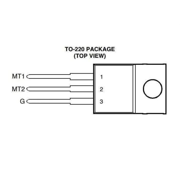 TIC206M - TO220 3A 600V Triyak