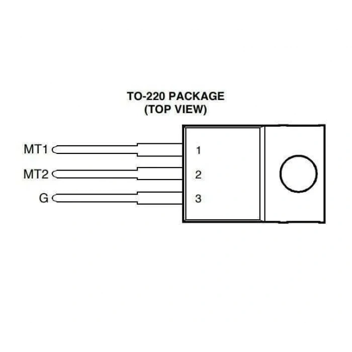 TIC246M - TO220 16A 600V Triyak