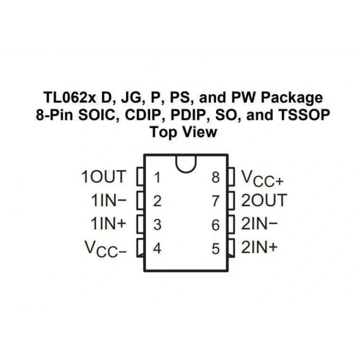 TL062CP DIP8 Entegre