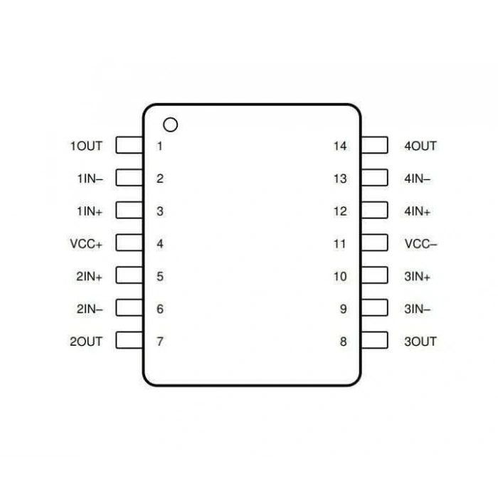 TL074 SMD SOIC-14 Entegre
