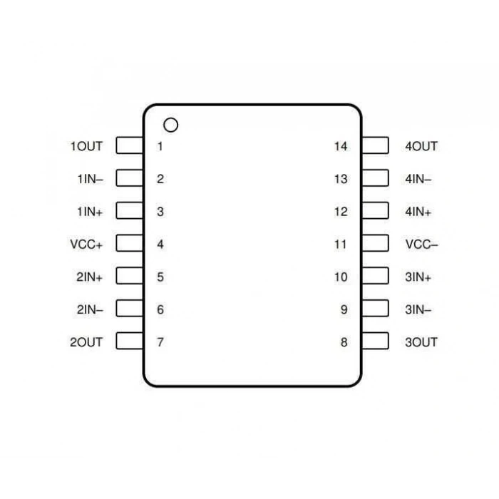 TL074CN DIP-14 Entegre