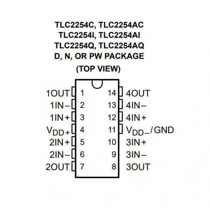 TLC2254 SMD SOIC-14 Entegre
