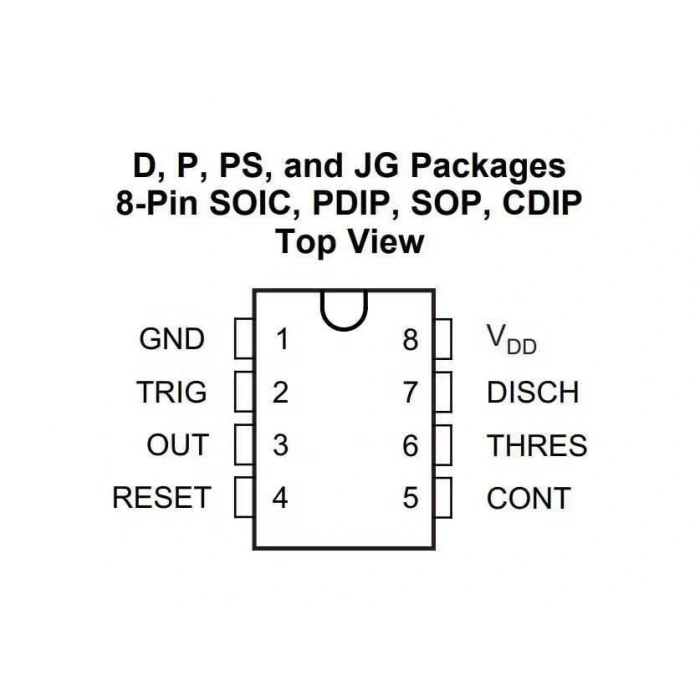 TLC555CDR SMD SOIC-8 Entegre