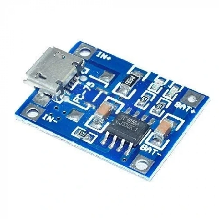 TP4056 Micro USB Girişli Li-Po Pil Şarj Devresi