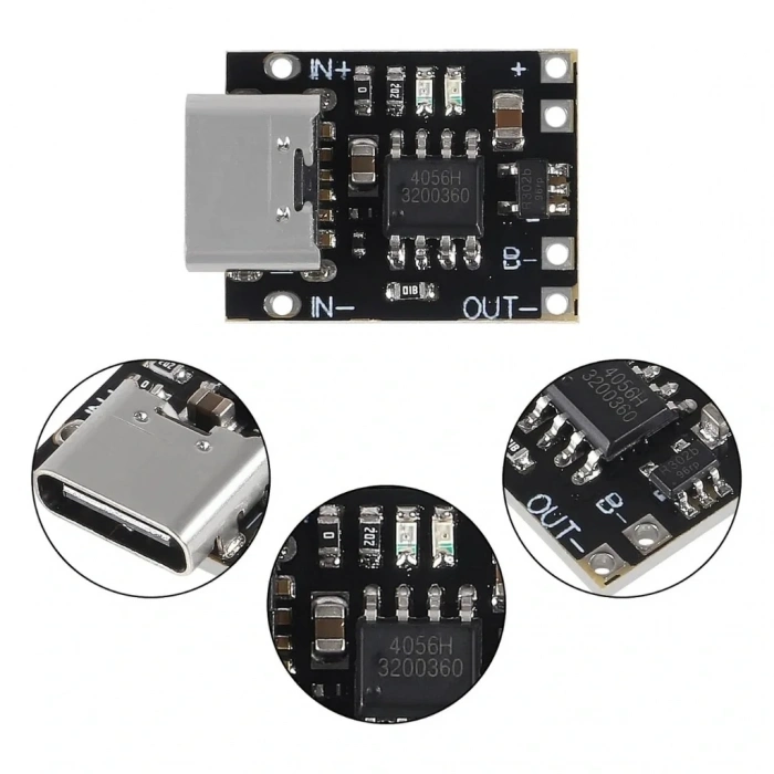 TP4056 Type-C 3.7V Mini Şarj Devresi Korumalı Mod