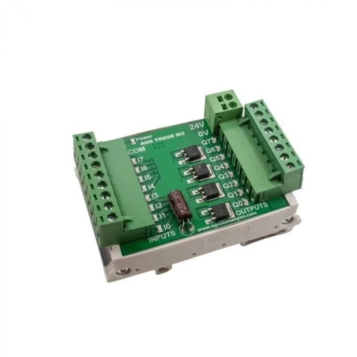 TRK-08 5A 8 Kanal DC Röle Modülü - Ray Montajlı