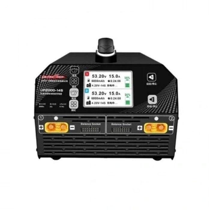 UP2000-14S 2X1000W 30A 6-14S LiPo LiHv Pil Şarj Cihazı