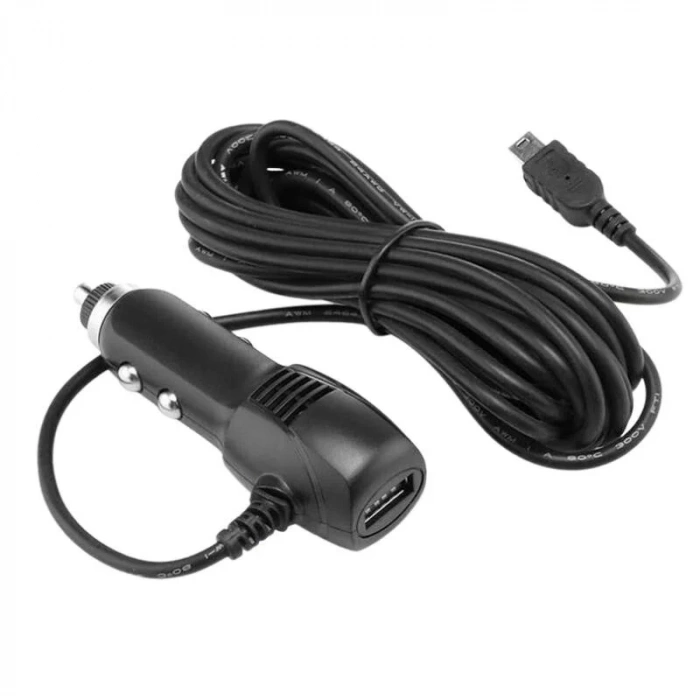 USB 5V 2A Araç Çakmak Soketi Mini USB Çıkışlı - 3.5m Kablolu