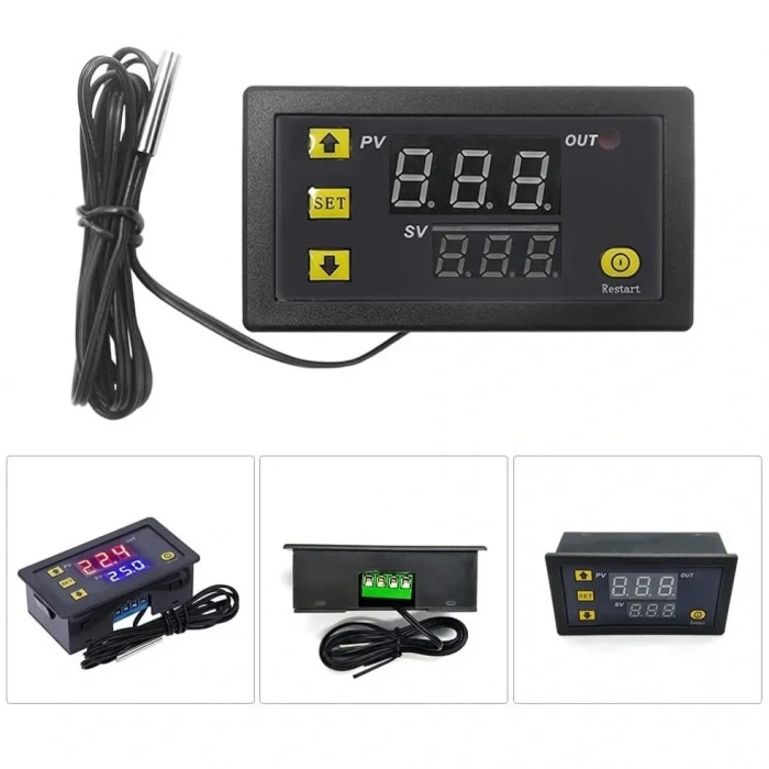 W3230 AC 220V Röle Çıkışlı Termostat Sıcaklık Kontrol Cihazı