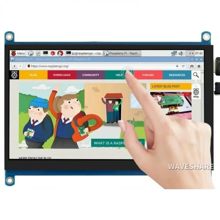 Waveshare 7 Rezistif Dokunmatik LCD Ekran1024x600