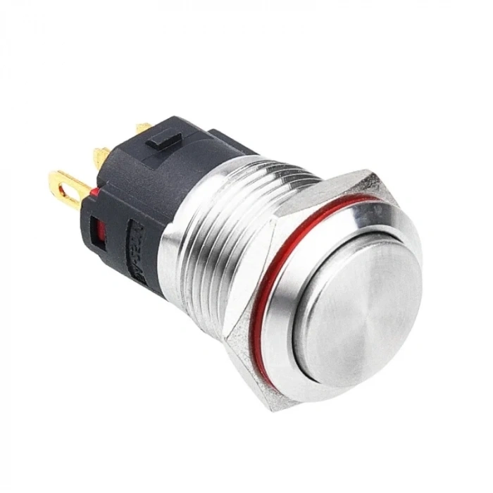 WD16A-G1Z 16mm Çıkık Anahtarlı Metal Buton