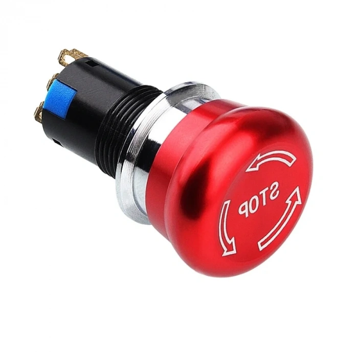 WD16M-Q1 16mm Metal Acil Stop Butonu 2NO+2NC - Logolu