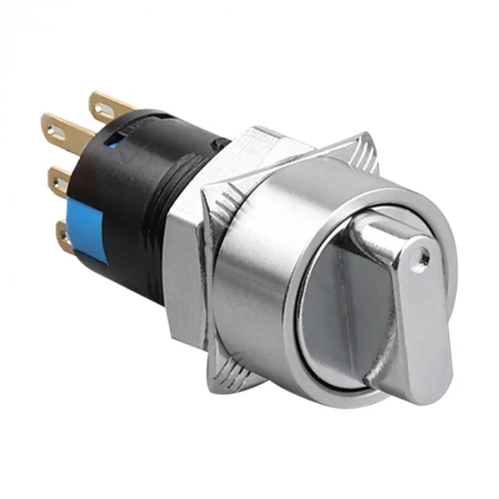 WD16X-P1 16mm Anahtarlı Mandal Buton 2NO+2NC