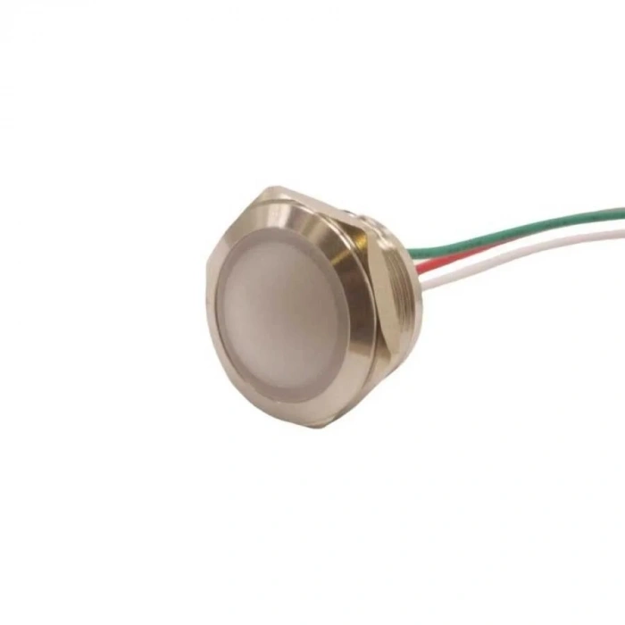 WD19L-P2/RG+ 19mm 12-24V Kablolu Metal Sinyal Lambası - 2 Renk Anot