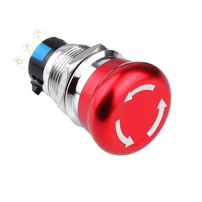 WD19M-Q1 19mm Metal Acil Stop Butonu 2NO+2NC