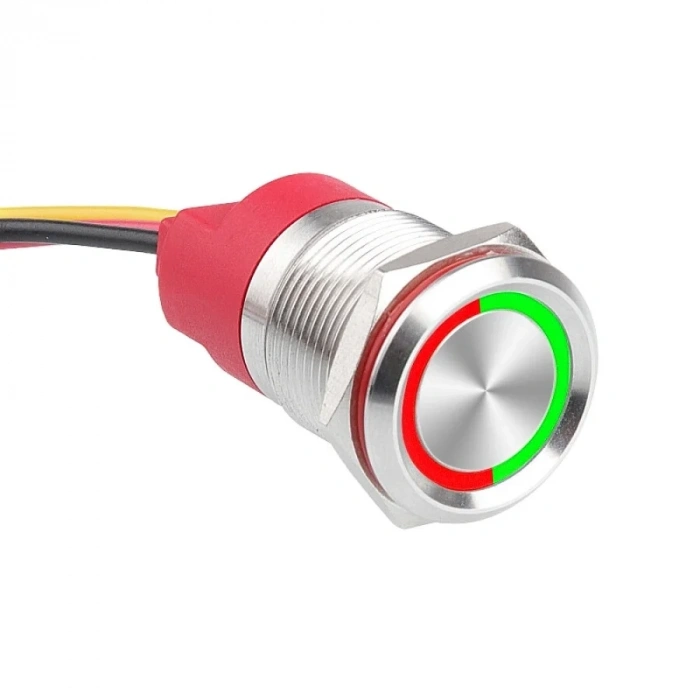 WD19T-P2-E 19mm Dokunmatik Touch Metal Buton - Çift Renk