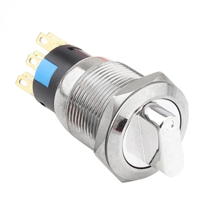 WD19X-P1 19mm Anahtarlı Mandal Buton 2NO+2NC
