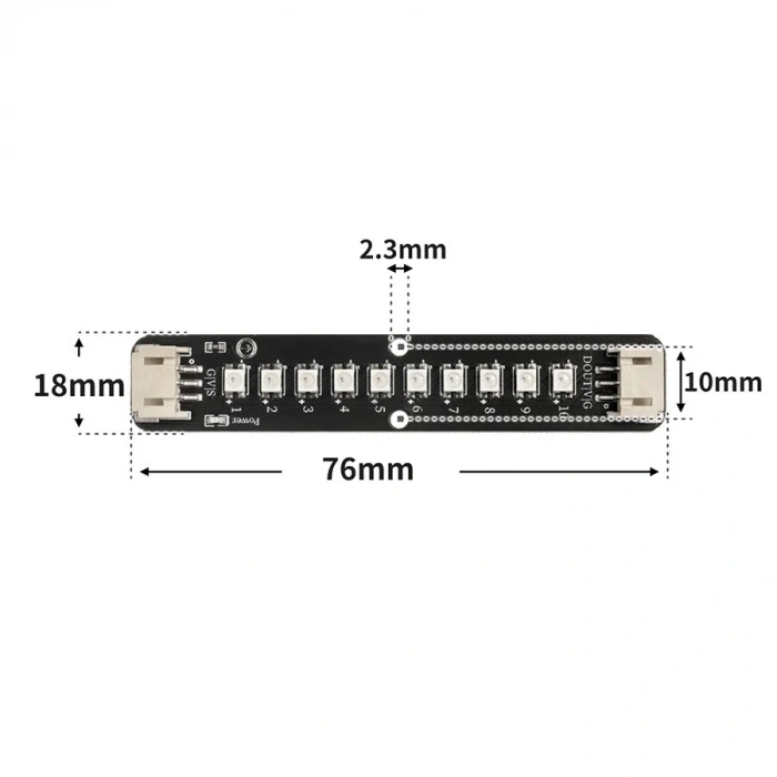 WS2812 NeoPixel Stick - 10lu RGB Led Modülü