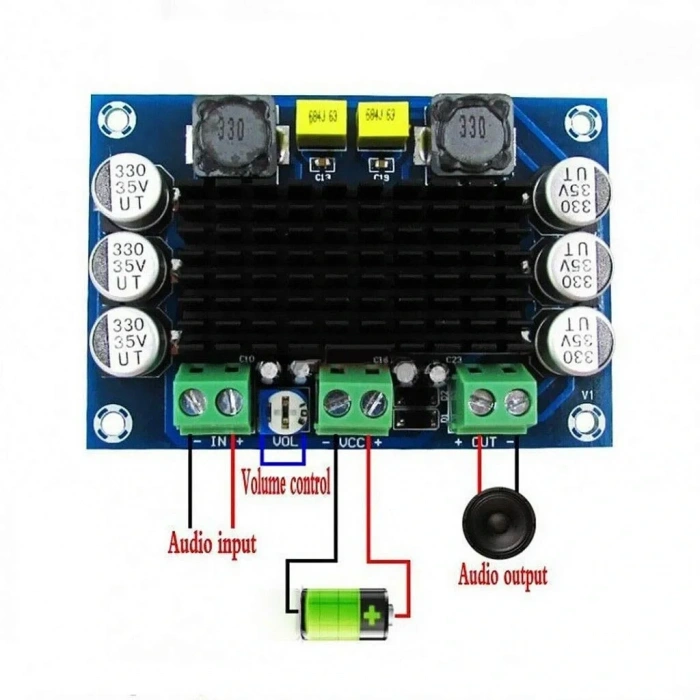 XH-M542 TPA3116D2 100W Mono Kanal Dijital Amfi Devresi 12-26V