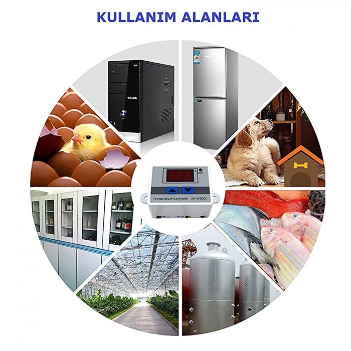 XH-W3002 220V AC Dijital Ayarlı Termostat 1500W