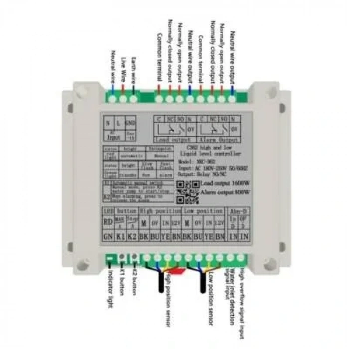 XKC-C352-3P Temassız Su Seviyesi Kontrol Modülü - Röle Çıkışlı