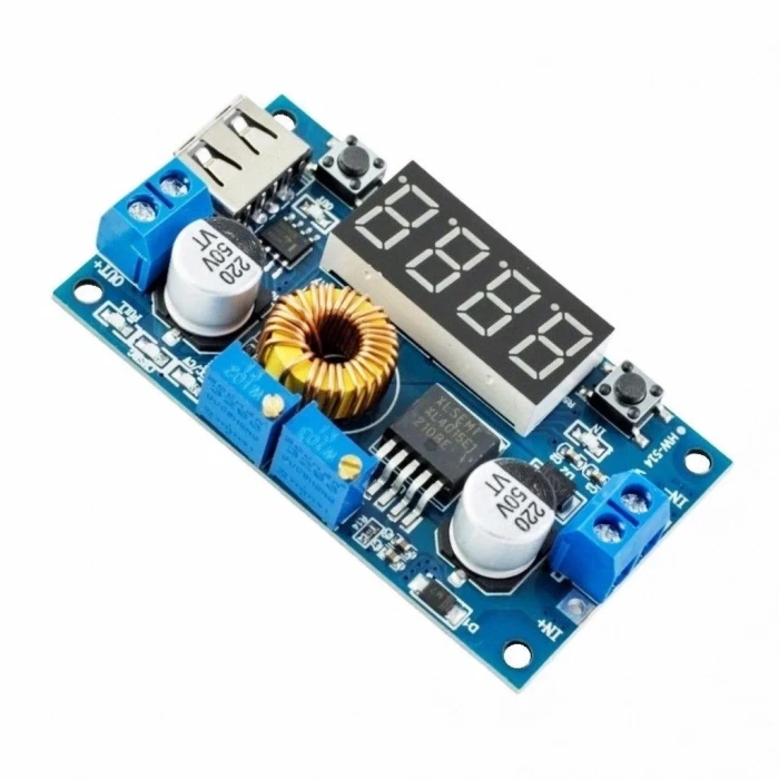 XL4015 75W 5A DC-DC Voltmetre Ekranlı (4Digits) Voltaj Düşürücü Modül