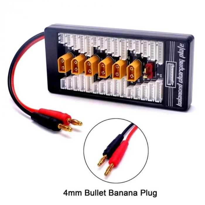 XT60 LiPo Paralel Şarj Kartı (Banana Beslemeli)