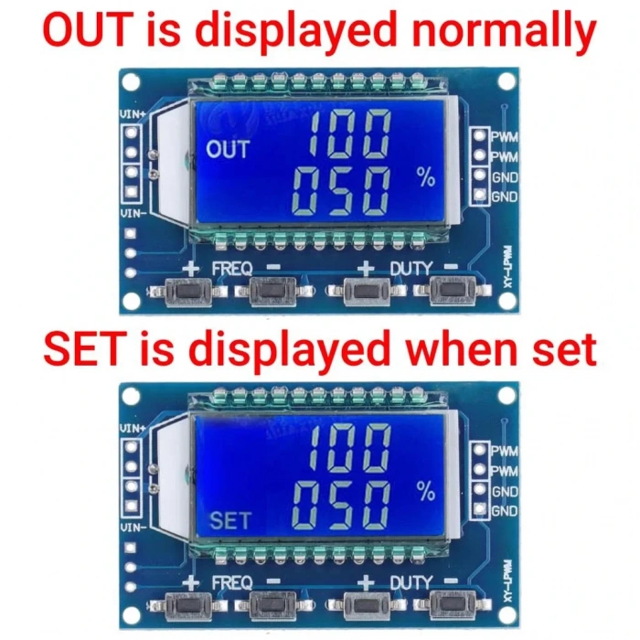 XY-LPWM LCD Ekranlı Sinyal Jenaratör Modülü Kare Dalga Üretici 1Hz-150Khz