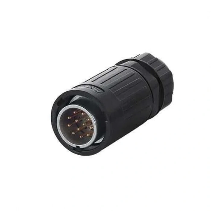 YA-20-C12PE-01-001 12-Pin Su Geçirmez Konnektör - Erkek