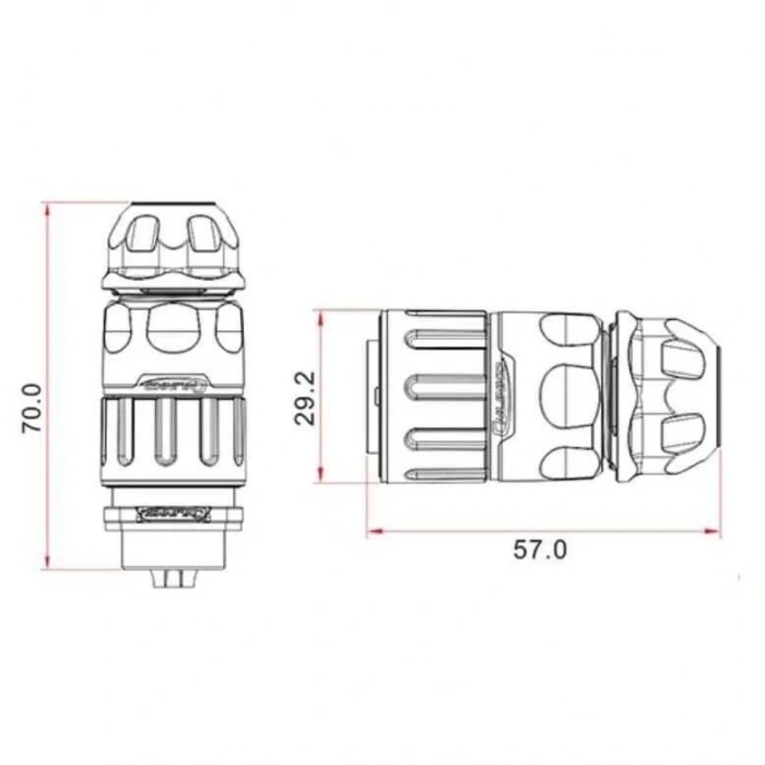 YM-20-J03PE-02-001 3-Pin Su Geçirmez Konnektör - Dişi