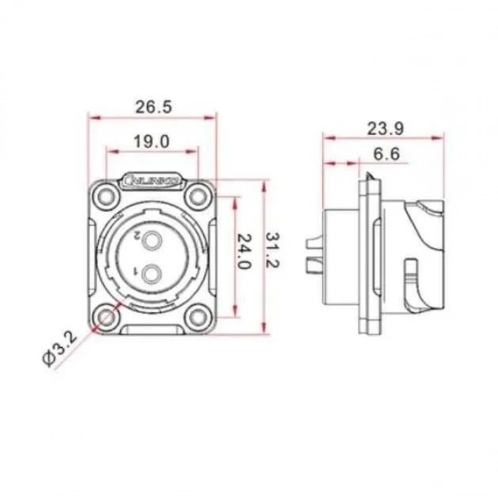 YM-20-J07SX-02-401 7-Pin Su Geçirmez Konnektör - Dişi