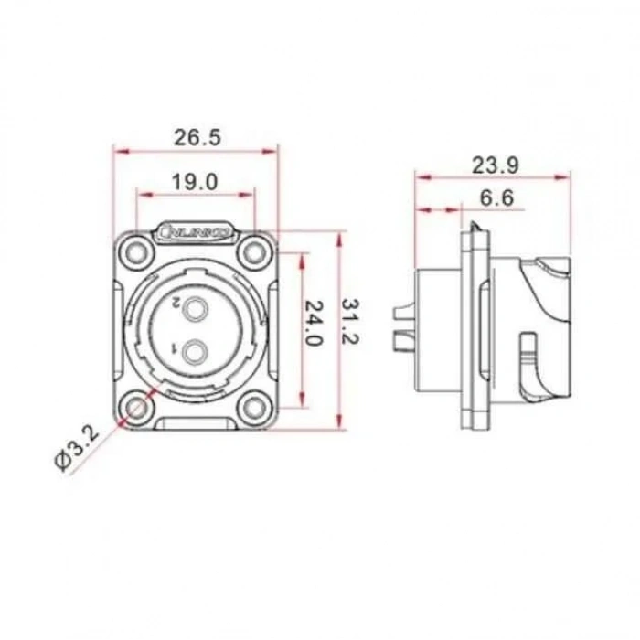 YM-20-J12SX-02-401 12-Pin Su Geçirmez Konnektör - Dişi