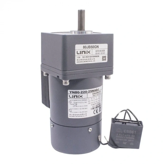 YN80-220-25 220V 13RPM Frenli AC Motor - 80JB100GN