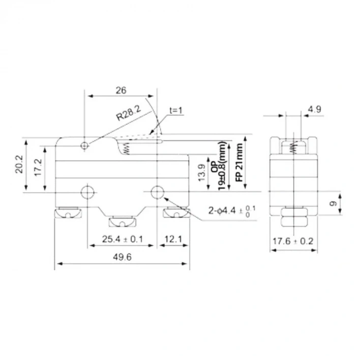 Z-15GW21-B Micro Switch 3-Pin