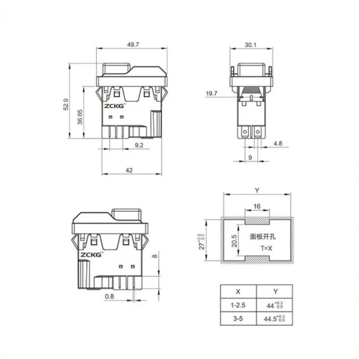 ZCD-01 4-Pin Elektromanyetik Switch