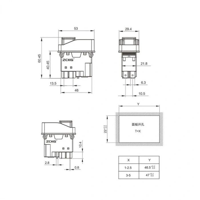 ZCD-02 5-Pin Elektromanyetik Switch