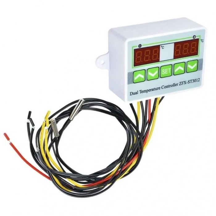 ZFX-ST3012 220V Çift Röle Çıkışlı Termostat - Sıcaklık Kontrol Cihazı