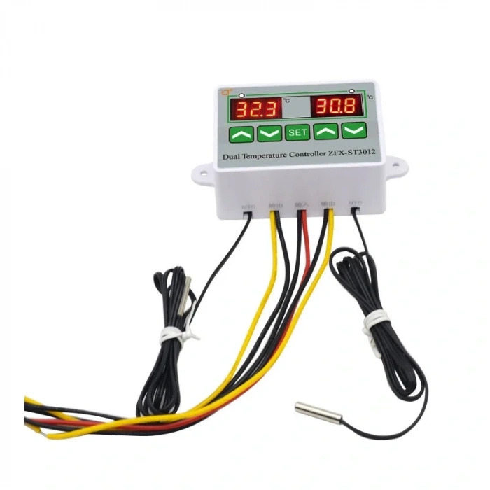 ZFX-ST3012 220V Çift Röle Çıkışlı Termostat - Sıcaklık Kontrol Cihazı