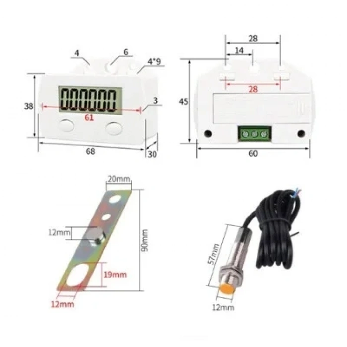 ZX-5DK 5 Haneli Manyetik Sensörlü Dijital Sayıcı