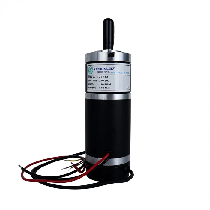 ZYT52RA 24V 110Rpm Planet Redüktörlü Encoderli Motor
