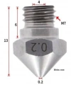 0.2mm Çelik Nozzle MK10-4mm-M7