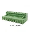 10 Pin 7.62mm Geçmeli 180C Takım Klemens