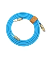 100W Mavi Type-C Silikon Hızlı Şarj Kablosu - 1 Metre