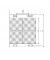 100x100mm Reflektör / Mesafe Sensörleri Uyumlu - Siyah