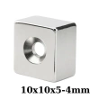 10x10x5-4mm Havşa Delikli Neodyum Güçlü Mıknatıs - Neodim Magnet