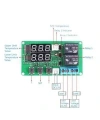 12V 2 Kanal Röle Çıkışlı Dijital Termostat - Kırmızı/Mavi