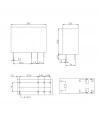 12V 5A Çift Kontak Röle - HLS-14F3L-DC12V-C
