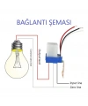12V Fotosel Otomatik Işık Sensörü - Gece Sensörü