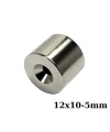 12X10-5mm Havşa Delikli Neodyum Güçlü Mıknatıs - Neodim Magnet
