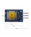 12x12mm Push Buton Switch Modül Mavi Kapak 1 Adet